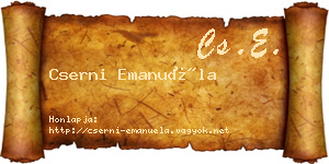 Cserni Emanuéla névjegykártya